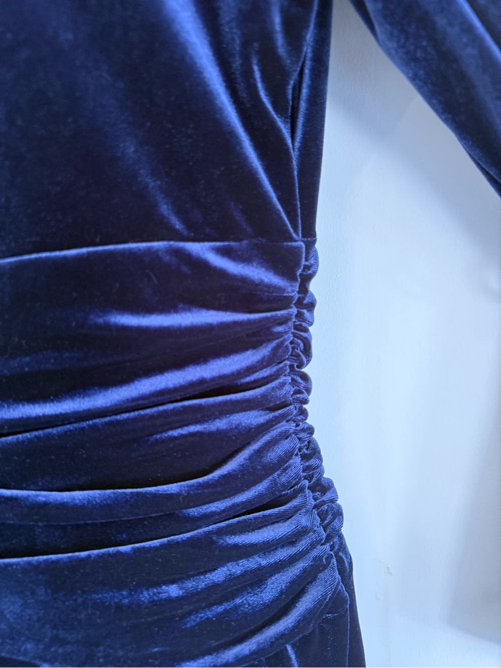 Lauren Ralph Black Label NWT Midnight Blue Velvet Long-Sleeve Sheath Dress - Picture 3 of 11